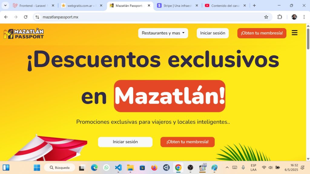 Sistema de restaurantes, responsivo+Descuentos QR + Laravel 11 + Mysql + Pagos x Stripe